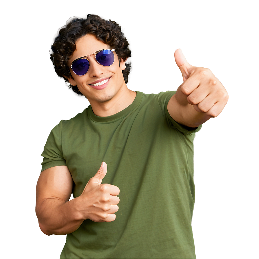 Cool Guy Thumbs Up Emoji Png Qpy