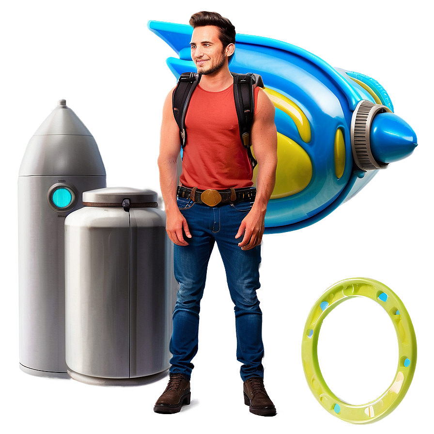 Cool Guy With A Jetpack Png Ajs