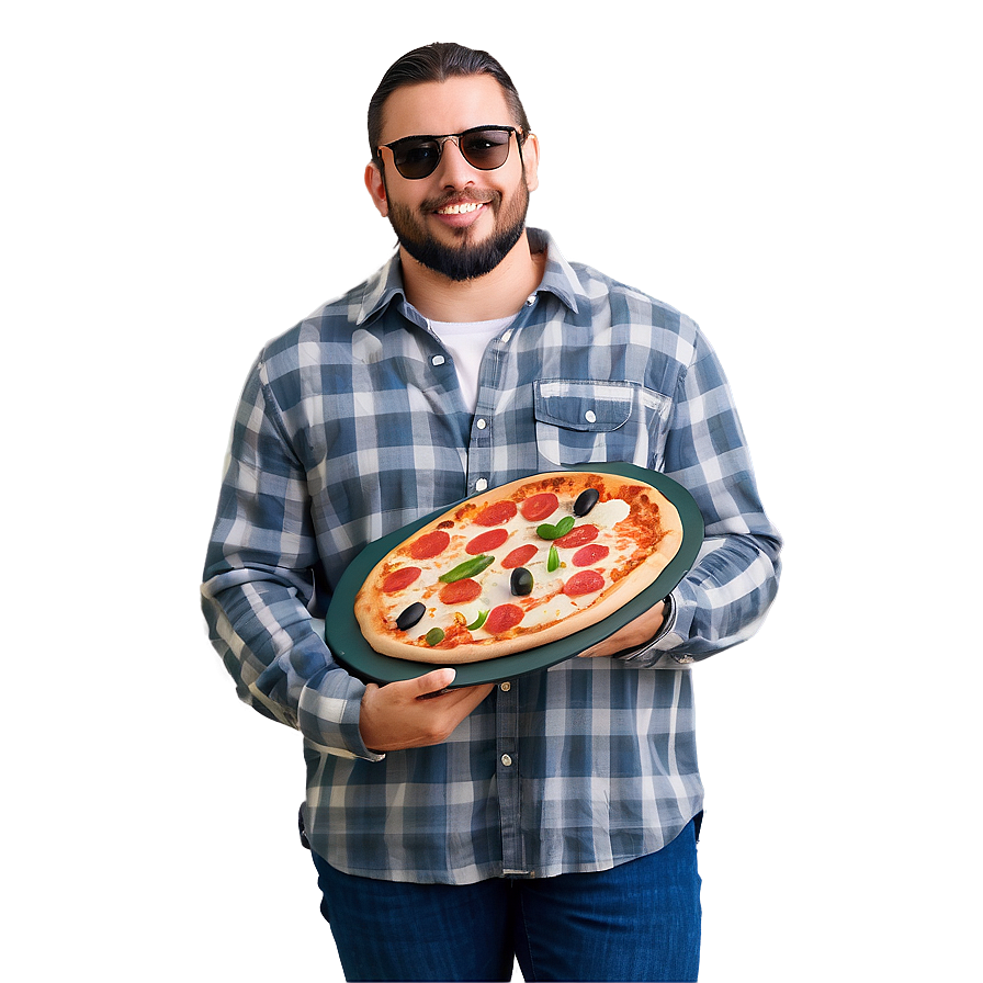 Cool Guy With A Pizza Png 06252024