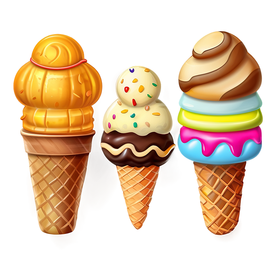 Cool Ice Cream Illustration Png 06202024