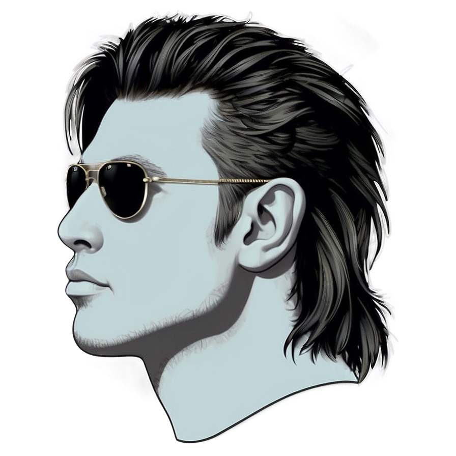 Cool Mullet Cut Silhouette Png Akh55