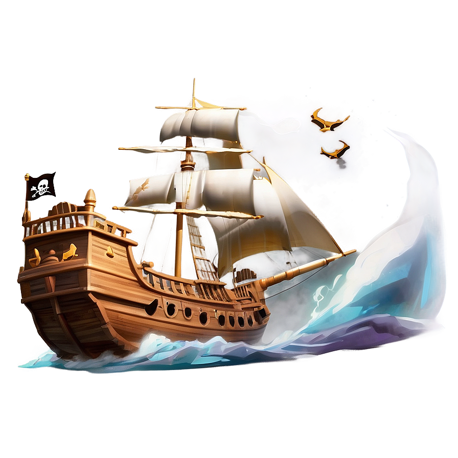 Cool Pirate Ship Battle Png Tqn29