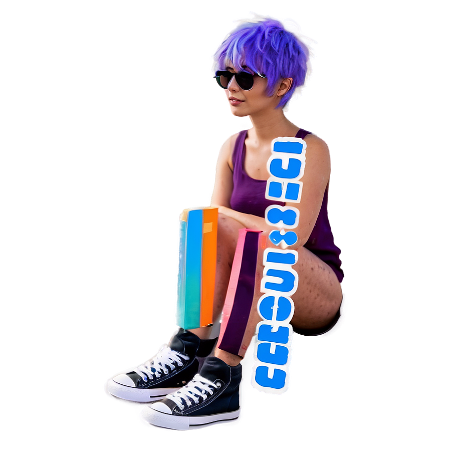 Cool Purple Hair Dude Png Jtj