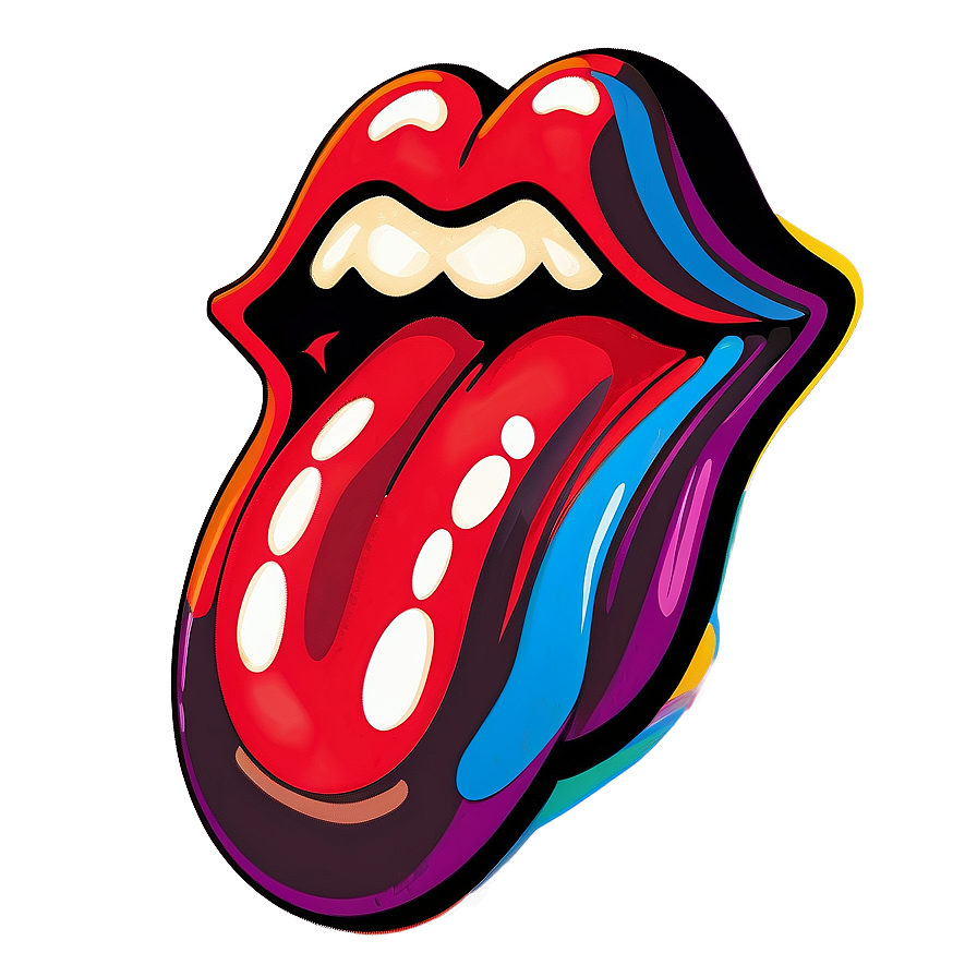 Cool Rolling Stones Tongue Graphic Png 06292024