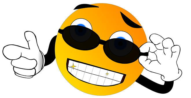 Cool Smiley Emoji With Sunglasses