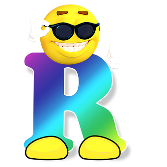 Cool Smiley Letter R