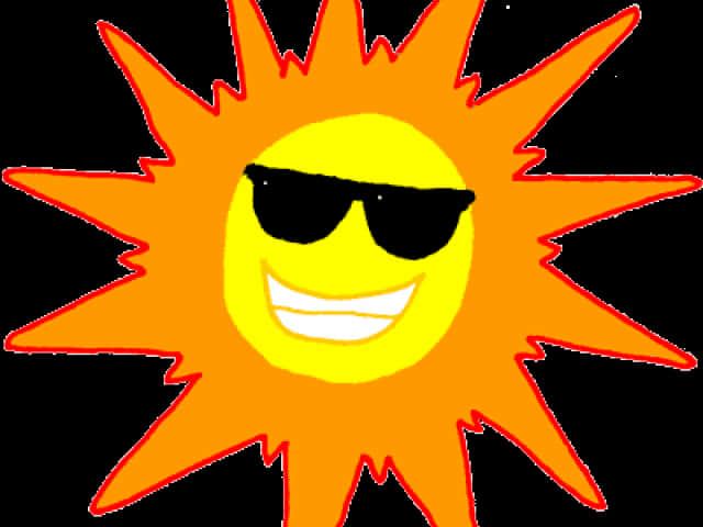 Cool Smiling Sun Transparent Background