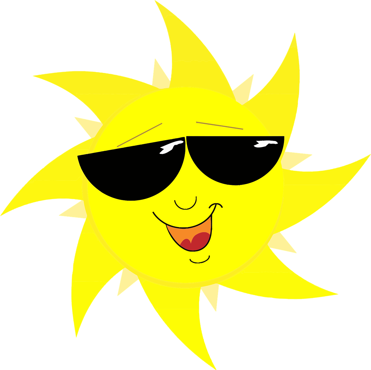 Cool Sunglasses Cartoon Sun