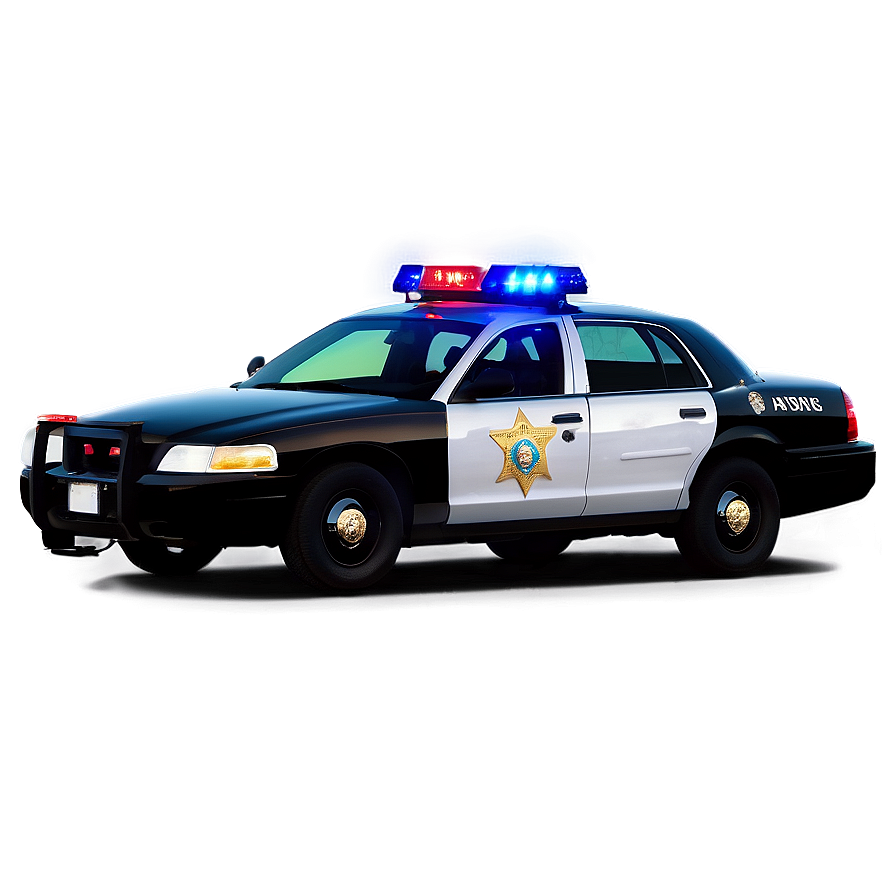 Cop Car With Lights Png 06132024