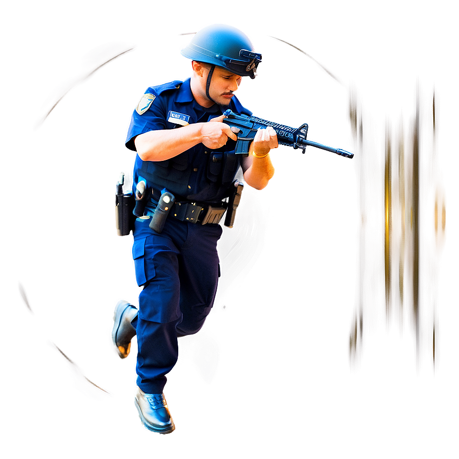 Cop In Action Png Fer22