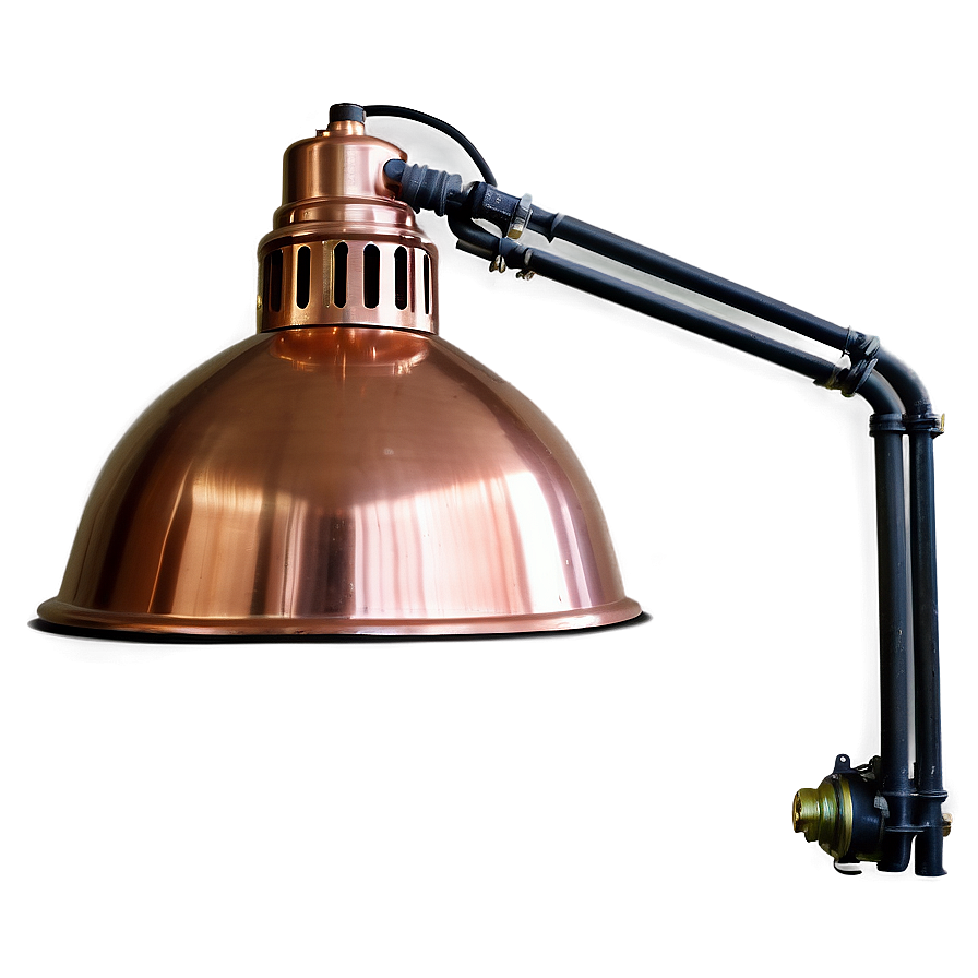 Copper Industrial Lamp Png Axs19