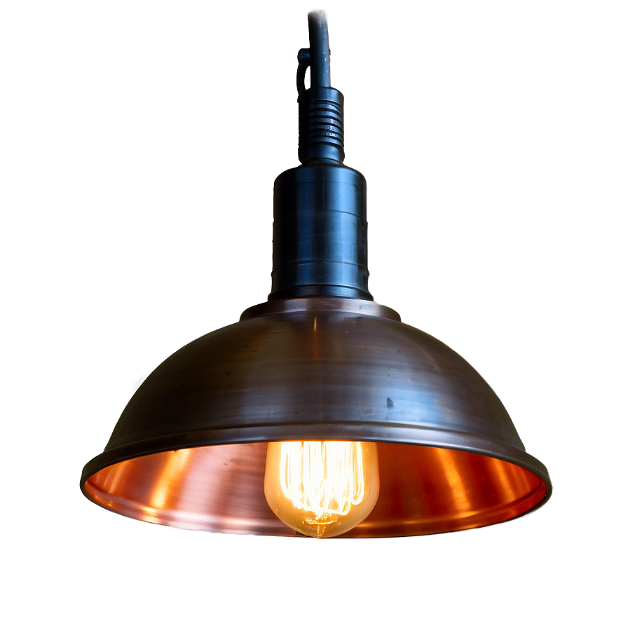 Copper Industrial Lamp Png Qki30