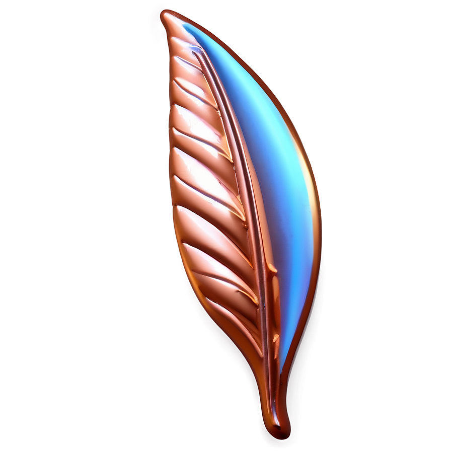 Copper Leaf Decoration Png 26