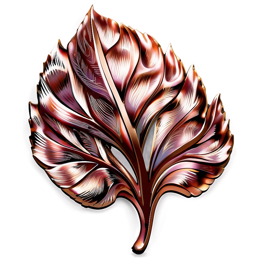 Copper Leaf Decoration Png Txk51