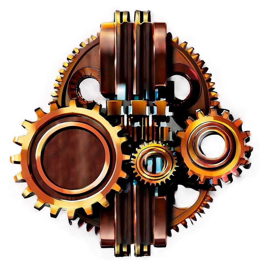 Copper Steampunk Gears Png 06112024