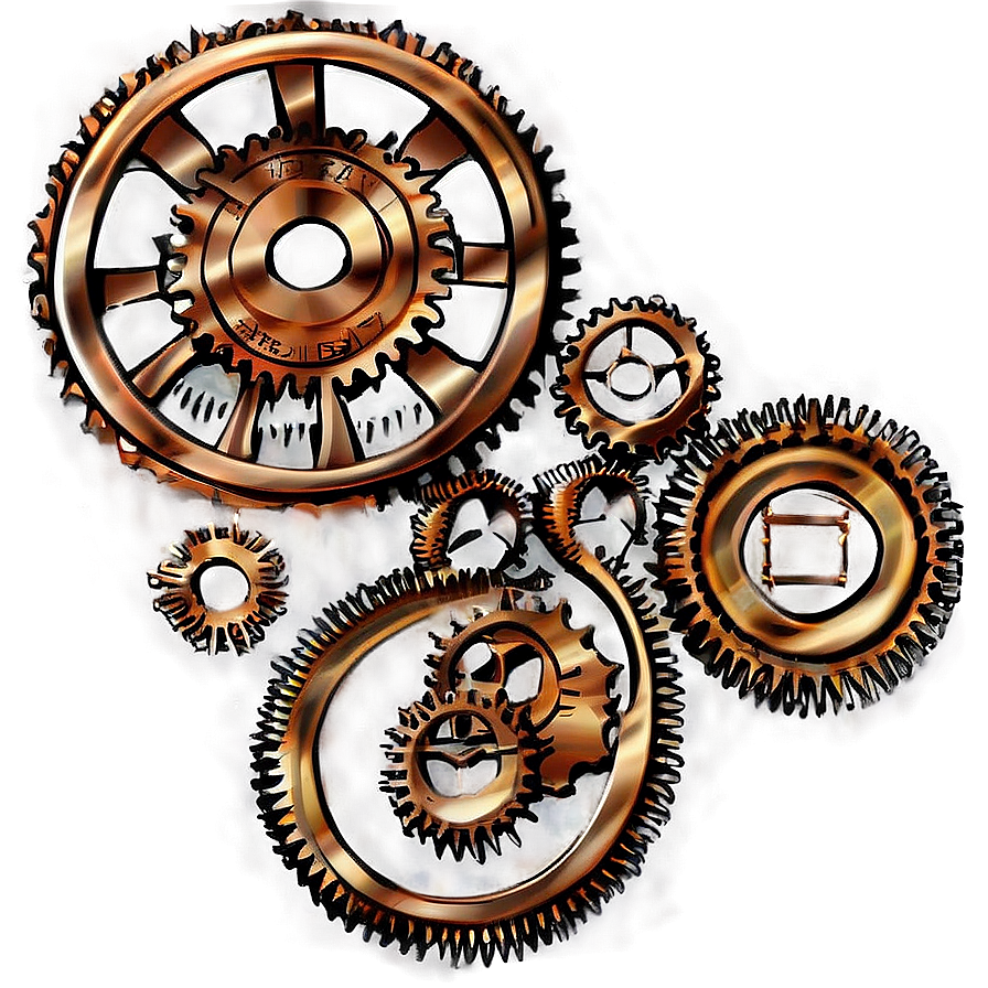 Copper Steampunk Gears Png Vbe