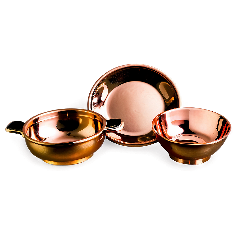 Copper Tableware Set Png Nmh10