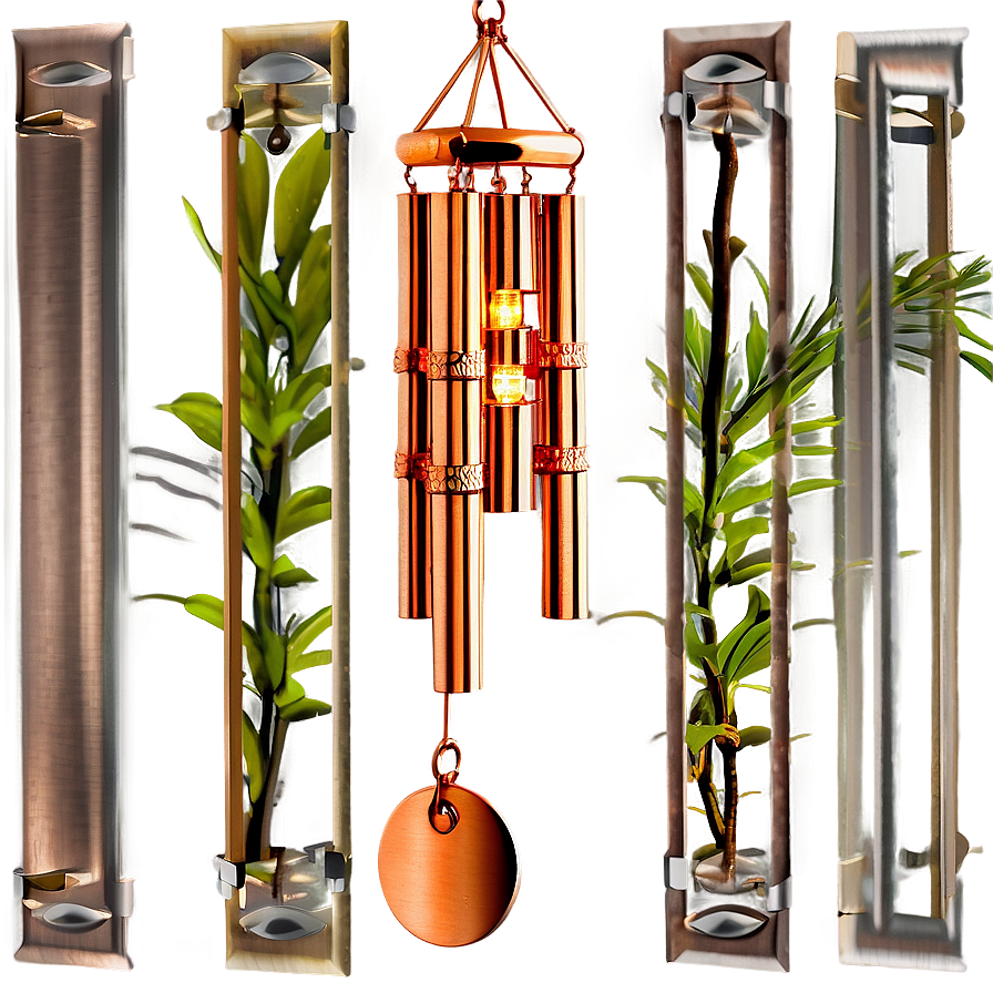 Copper Wind Chimes Png 06112024