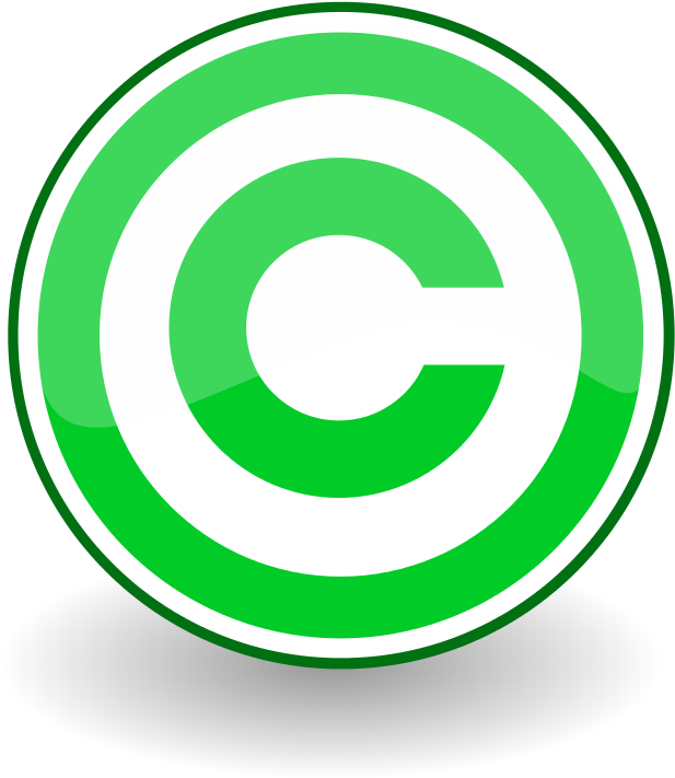 Copyright Symbol Green Circle