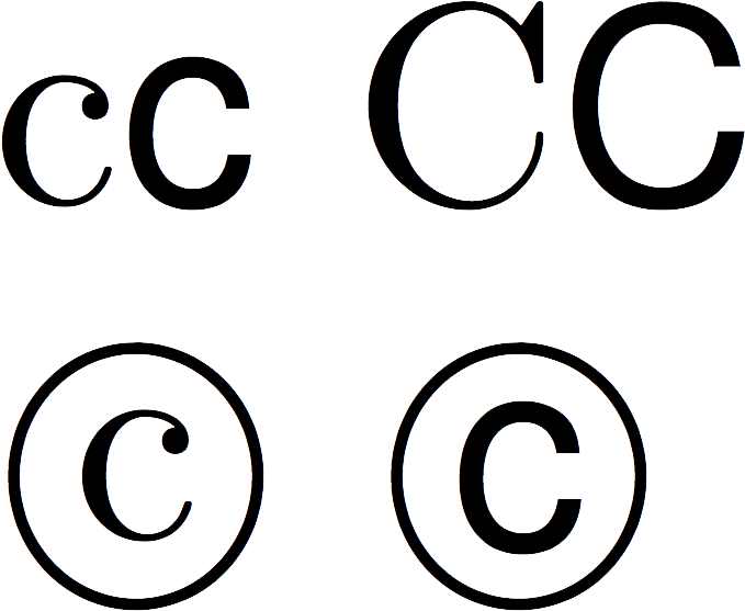 Copyright Symbols Variations