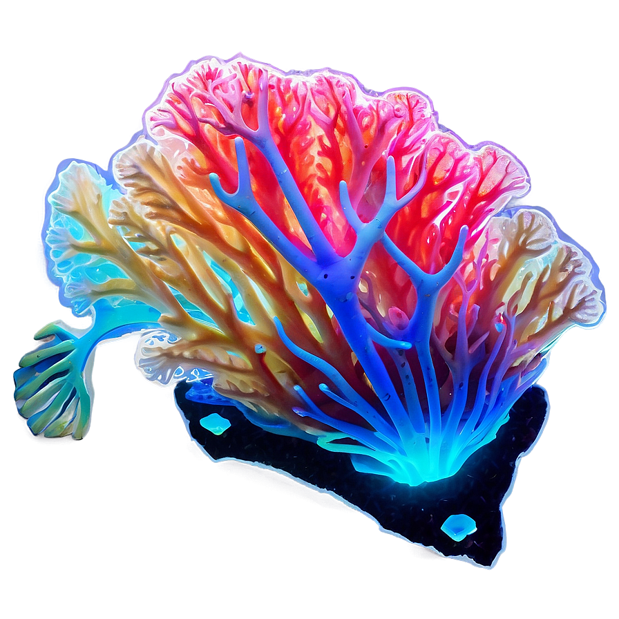 Coral Reef Bioluminescence Png Dfg