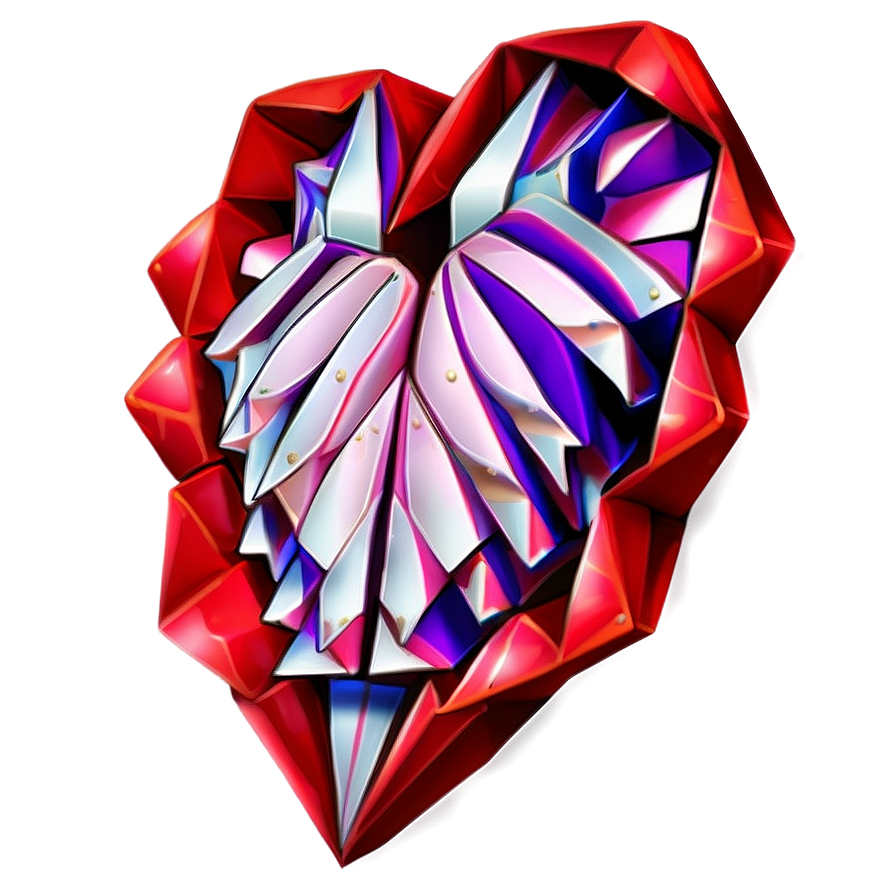 Corazon Origami Style Png Qim34