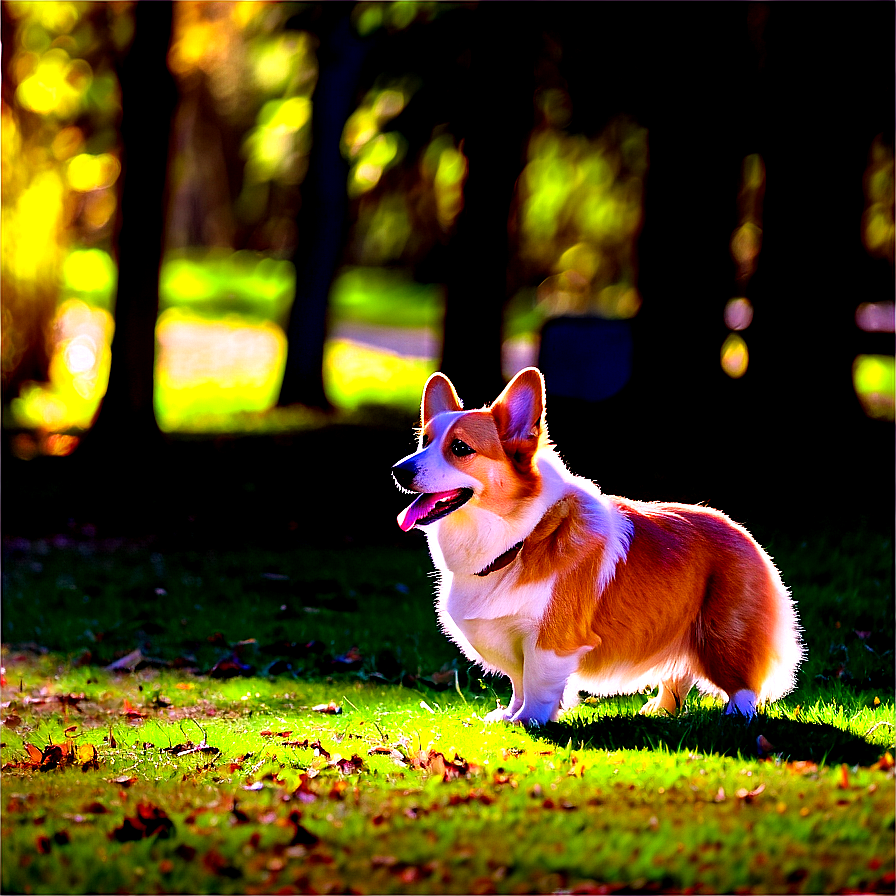 Corgi In Park Png 43