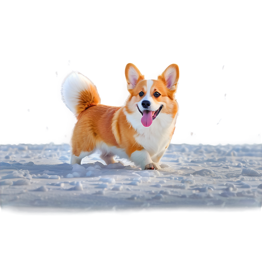 Corgi In Snow Png 05212024