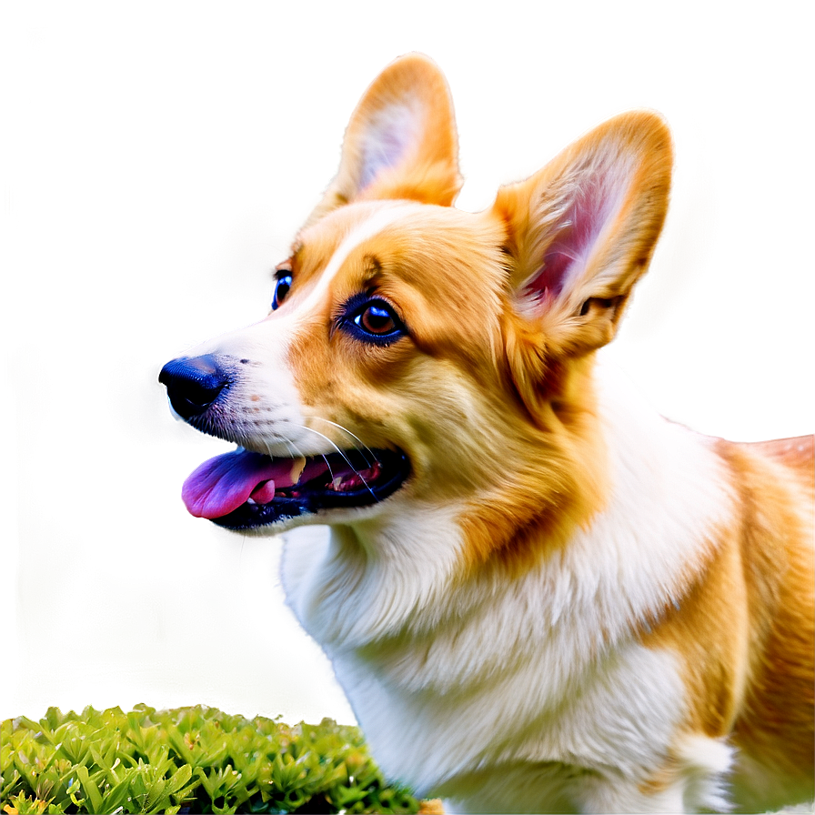 Corgi In The Garden Png Ldd