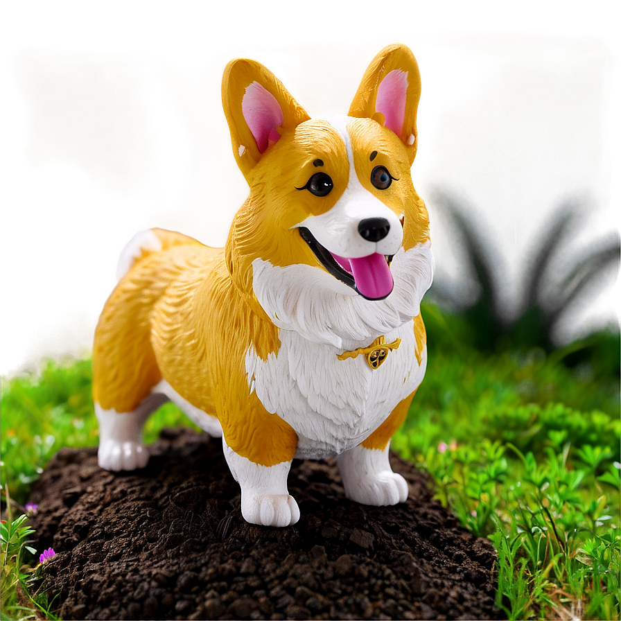 Corgi In The Garden Png Nih