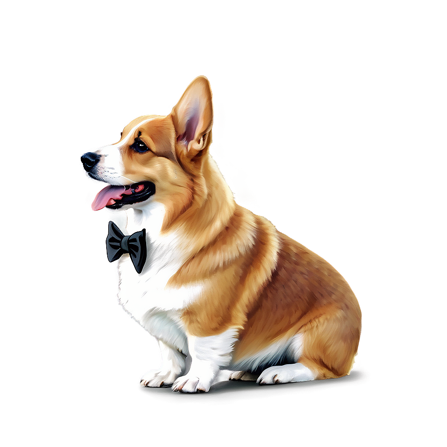 Corgi With Bowtie Png 05212024