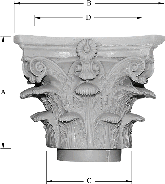 Corinthian Column Capital Dimensions