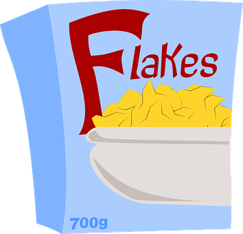 Corn Flakes Cereal Box Graphic