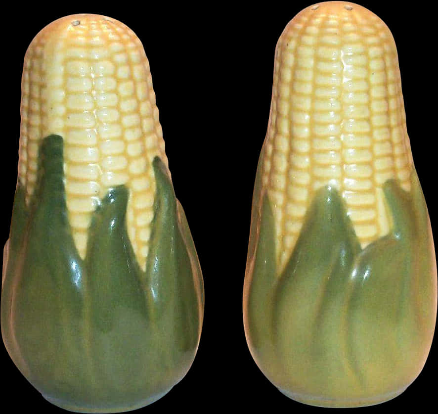 Corn Shaped Ceramic Saltand Pepper Shakers