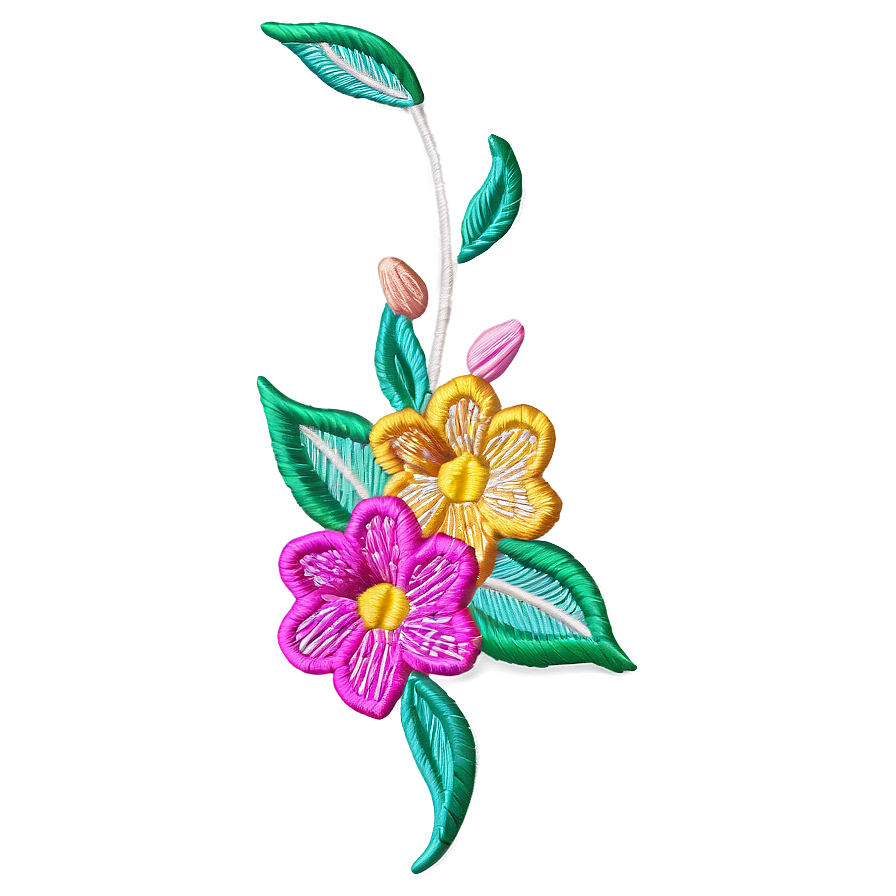 Corner Flower Embroidery Design Png Uqm