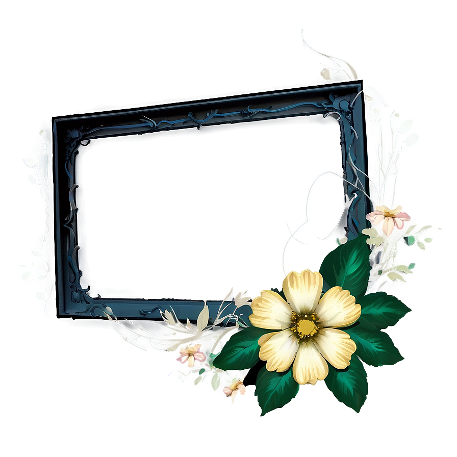 Corner Flower Frame Png 06272024