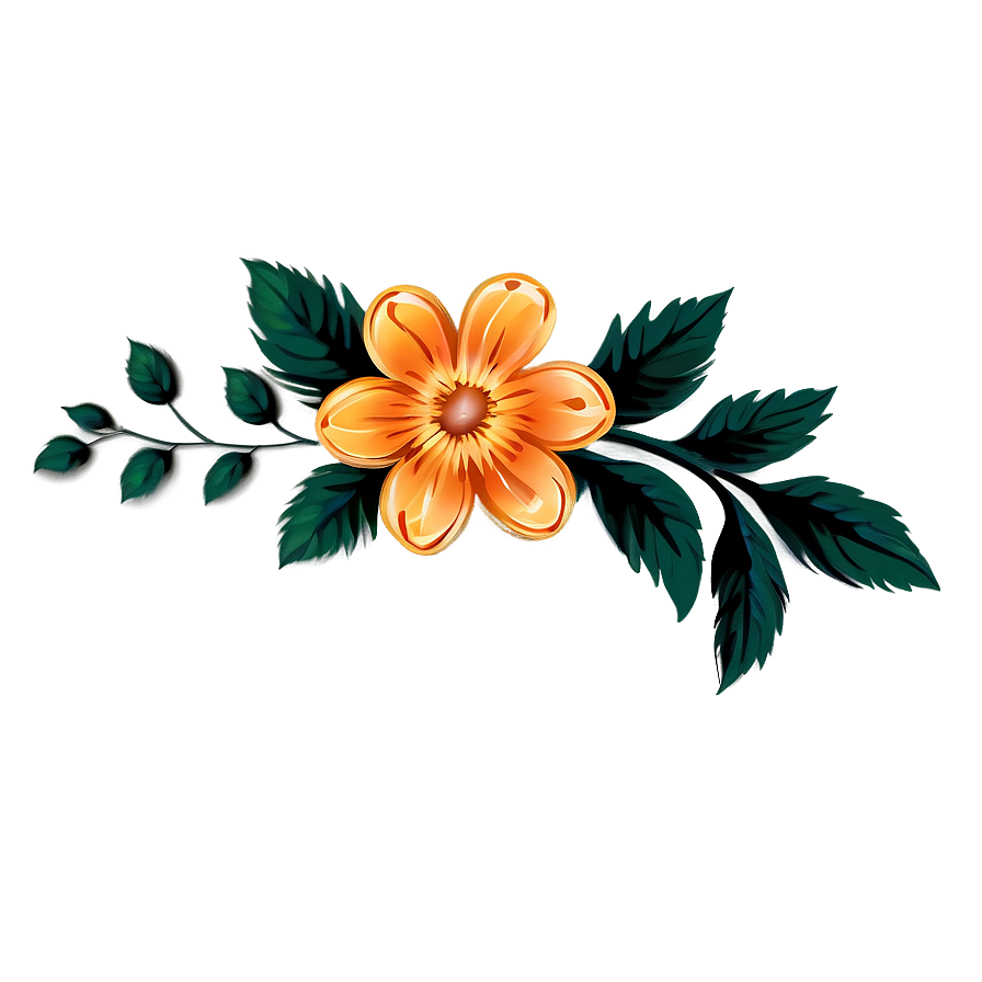 Corner Flower Outline Png Qqv21