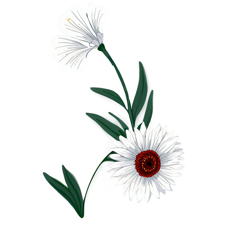 Corner Flower Outline Png Rer9