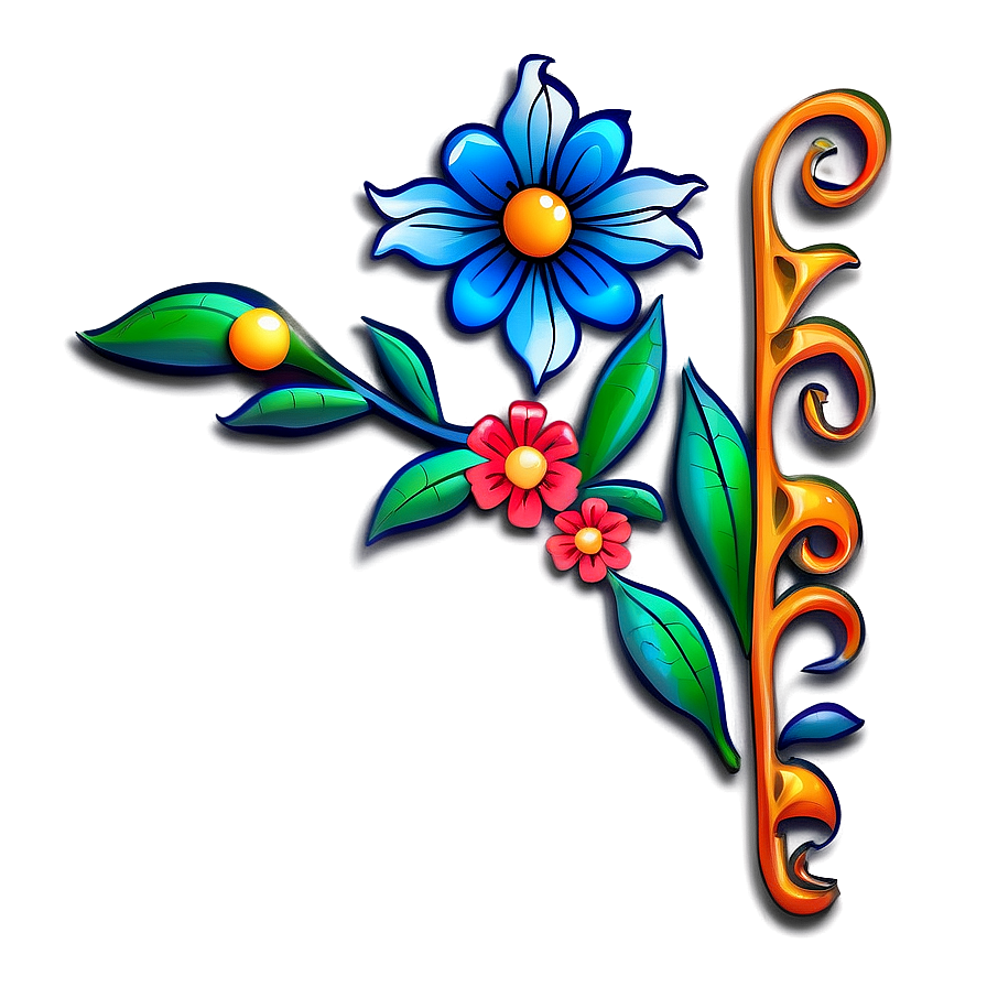 Corner Flower Tattoo Design Png Jgv