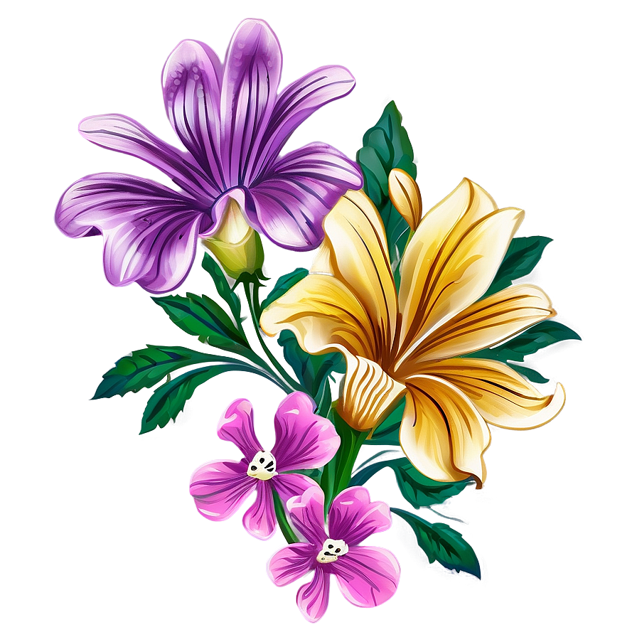 Corner Flower Tattoo Design Png Pqp