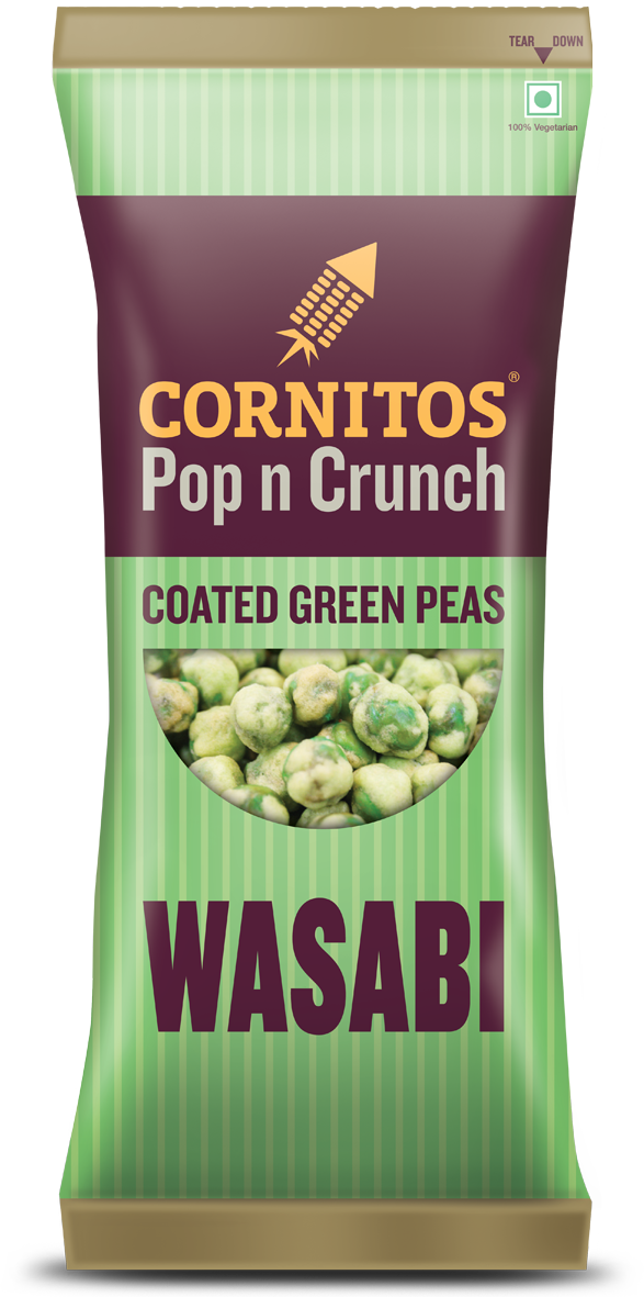 Cornitos Wasabi Coated Green Peas Package