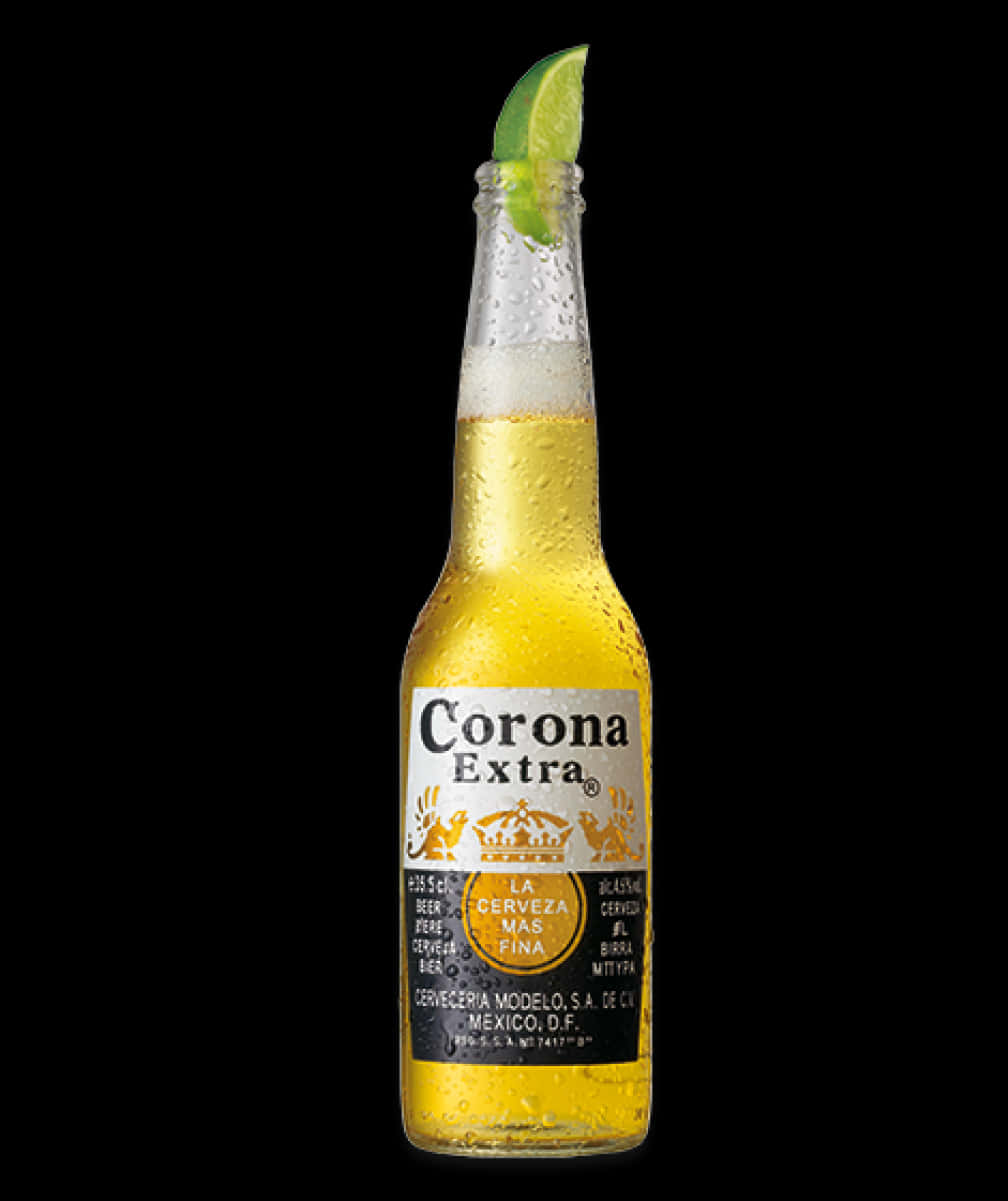 Corona Extra Beer Bottlewith Lime Wedge