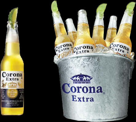 Corona Extra Beer Bucket Lime Wedge