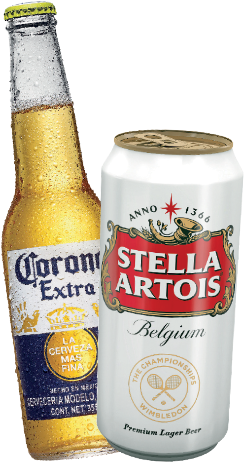 Coronaand Stella Artois Beer