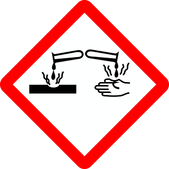 Corrosive Substance Safety Sign