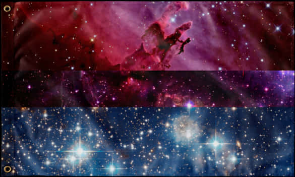 Cosmic Bisexual Flag Interpretation