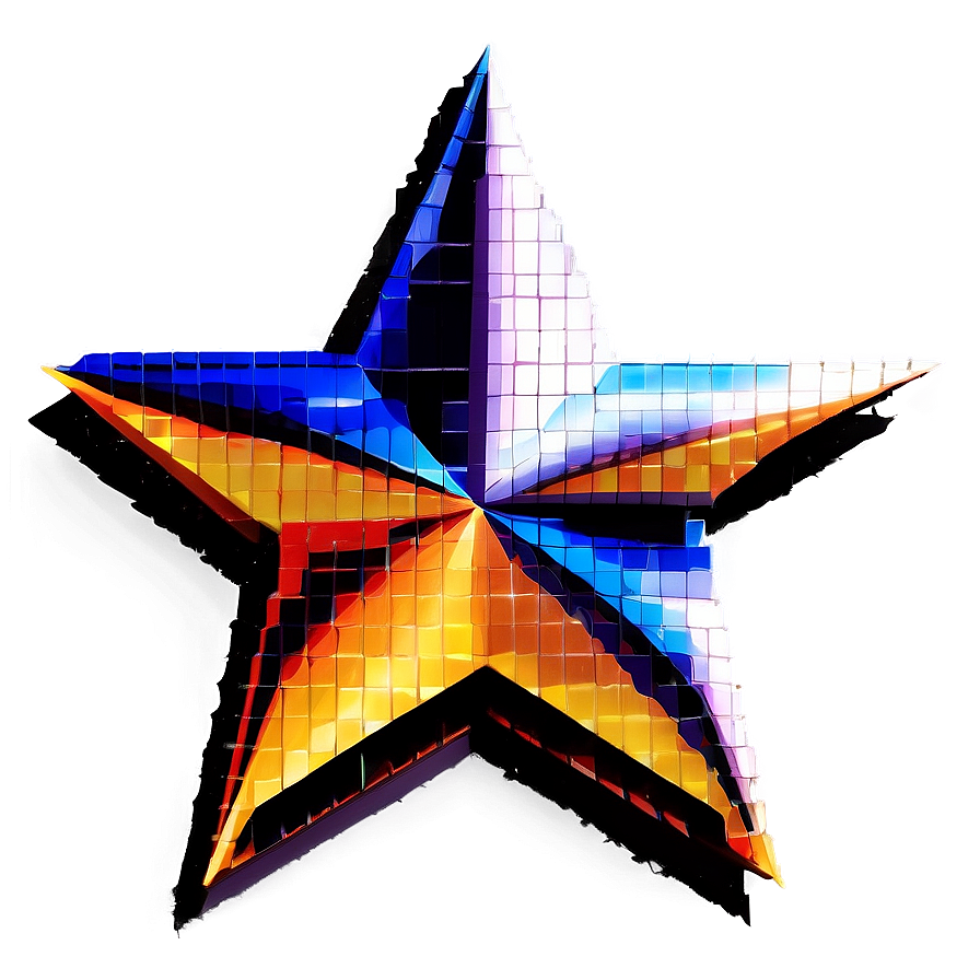 Cosmic Pixel Star Icon Png 19