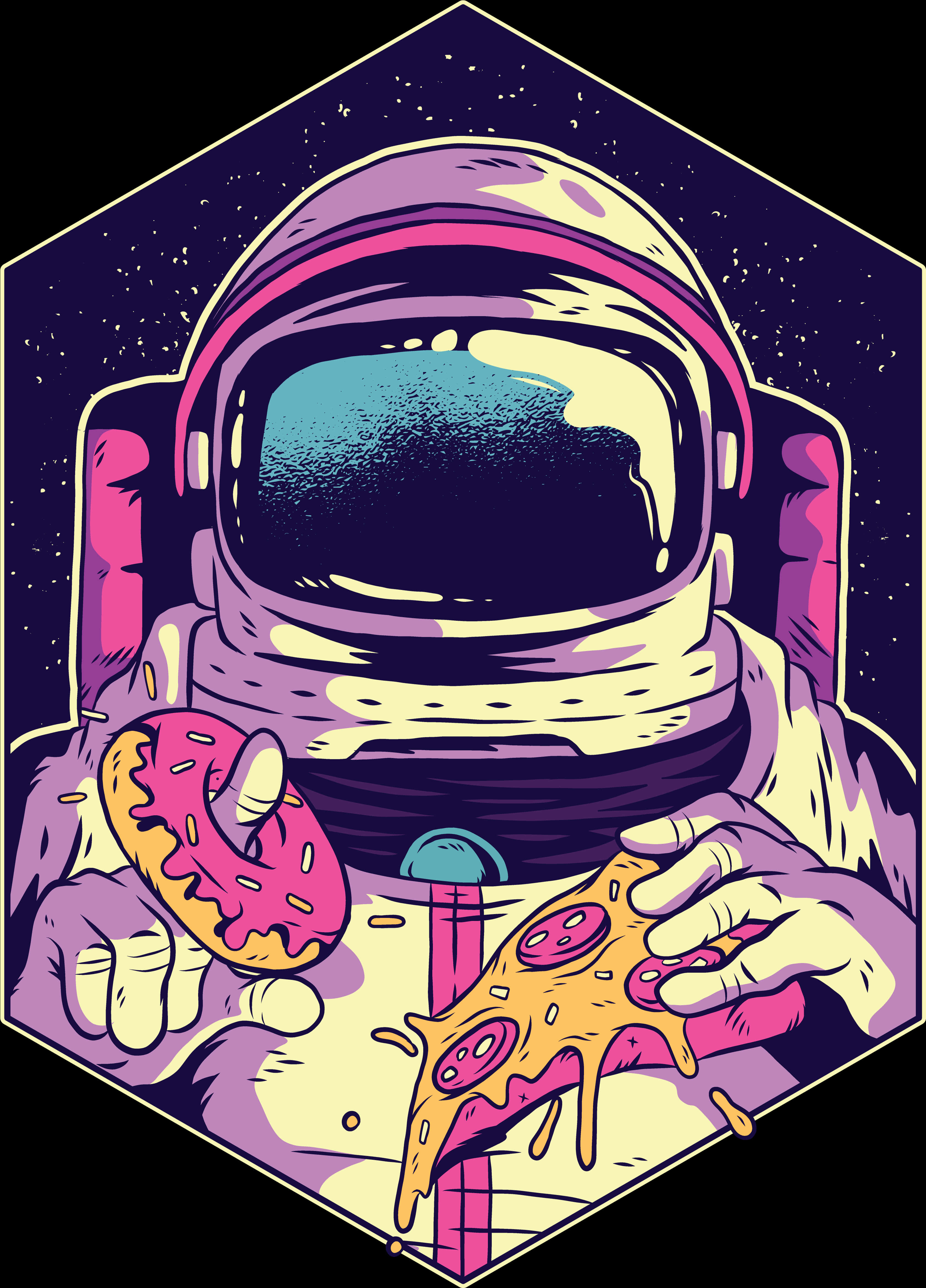 Cosmic Pizza Time Astronaut