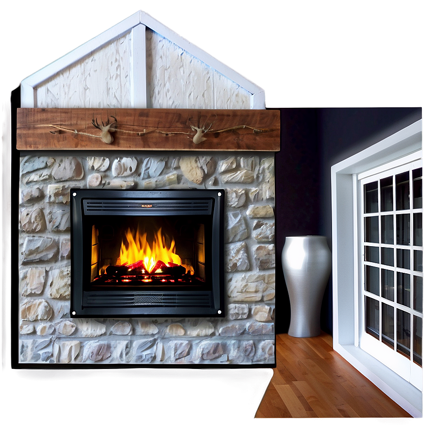 Cottage With A Fireplace Png 90