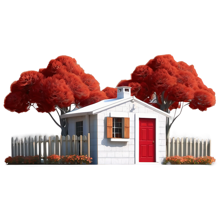 Cottage With A Red Door Png 49